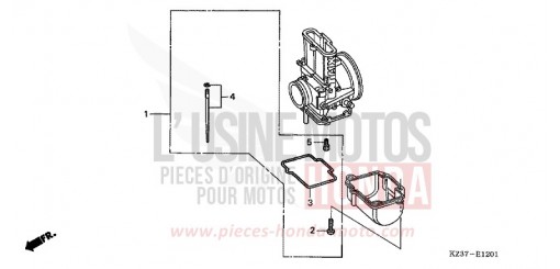 CARBURATEUR EN OPTION NECESSAIRE DE PIECES (CR250R2,3) CR250R2 de 2002